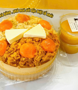 TRỨNG MUỐI CHÀ BÔNG, PHÔ MAI SỐT ĐẶC BIỆT Ổ NHỎ